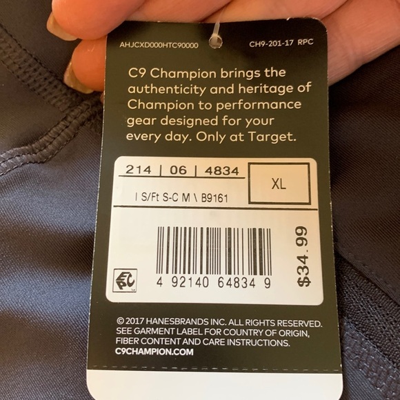 NWT Champion black with Blue floral accents. Size XL. - Picture 2 of 6